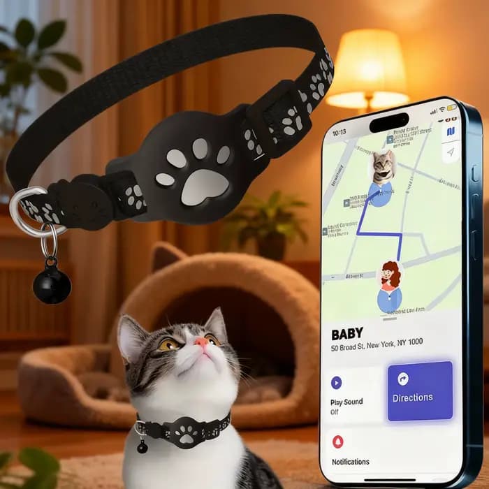 Collier localisateur pour chat
