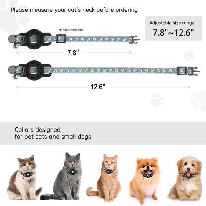 Collier de chat AirTag avec cloches