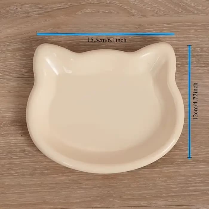 4 bols pour chat en plastique multicolores | Conçu en forme