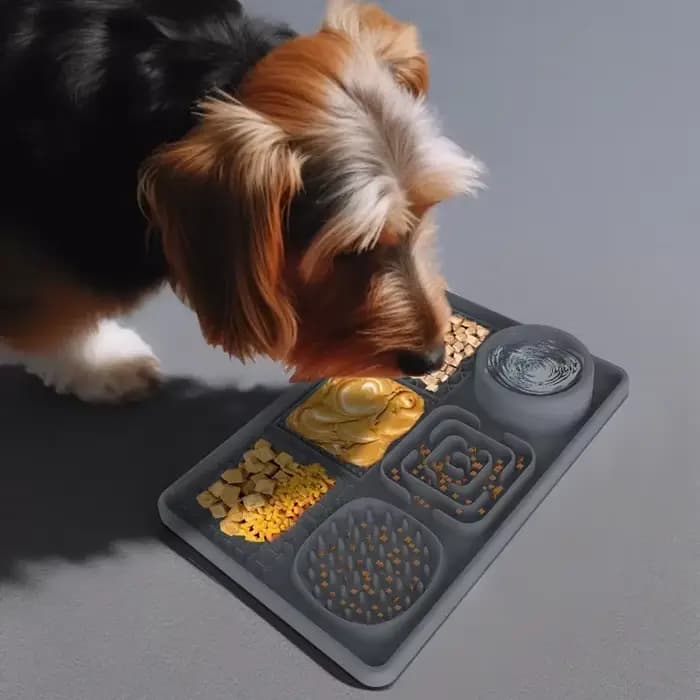 Slow Food-Set de table en polymères pour léchage d'animaux