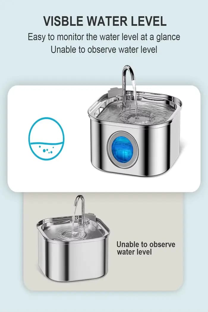 Fontaine d'eau automatique en acier inoxydable pour chat
