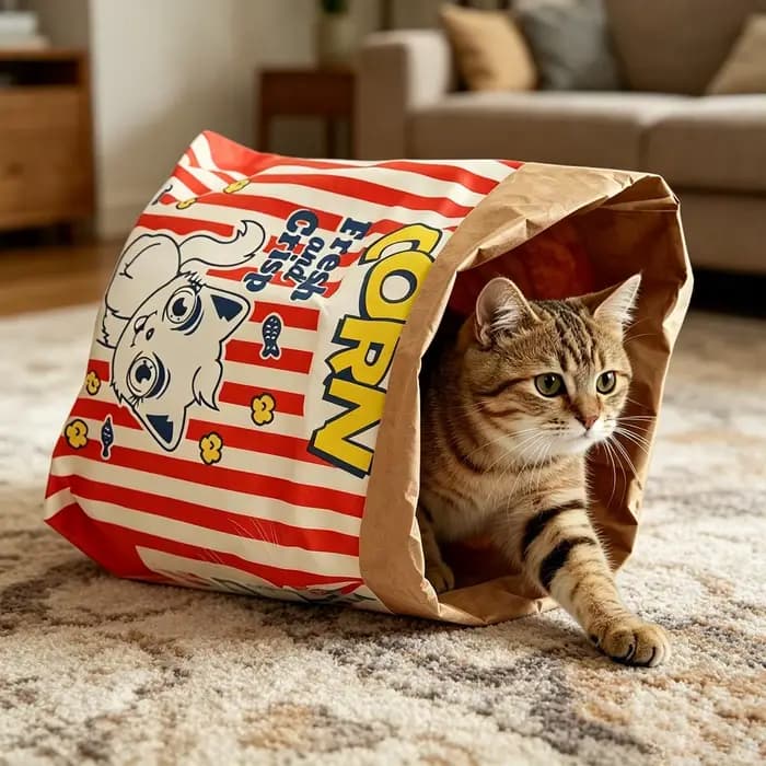 Sac à chat froissé pliable interactif pour chats