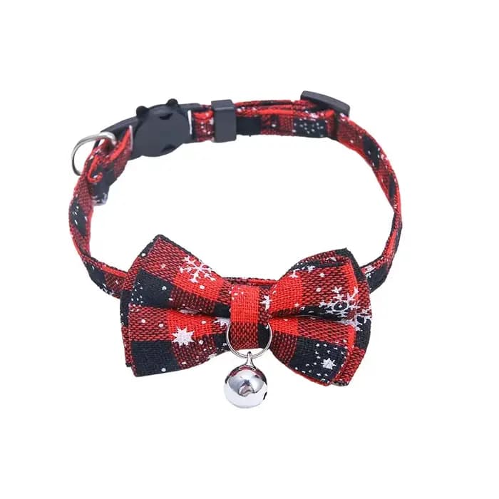 Collier pour chat détachable avec nœud papillon mignon et cloche