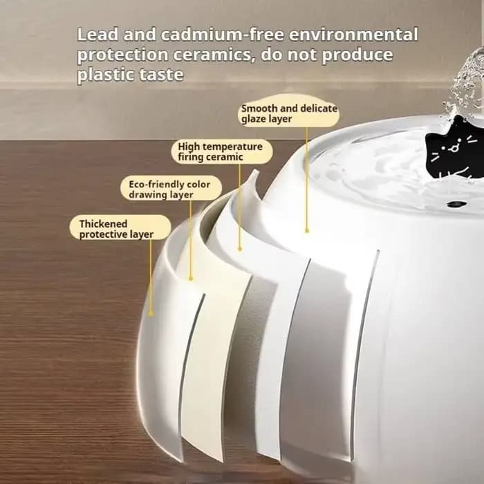 Fontaine à eau automatique pour chat en céramique 1L/1