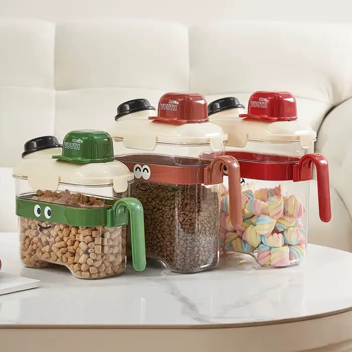 Seau de stockage pour aliments pour chats, réservoir scellé pour aliments pour chiens, conteneur de stockage pour aliments pour animaux de compagnie, boîte de stockage pour aliments pour chiens et cha