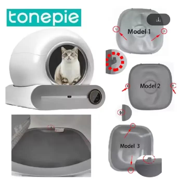 Tapis en silicone pour accessoires de bac à litière automatique autonettoyant TONEPIE