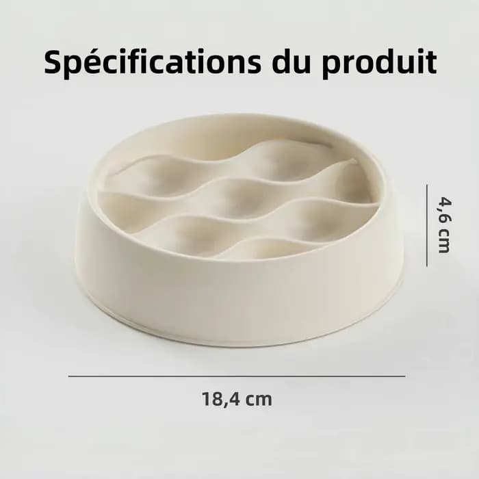 Ensemble de gamelles anti-éclaboussures pour chat : Double gamelle anti-éclaboussures – Plastique PP épais pour une alimentation sans désordre et la prévention des étouffements 