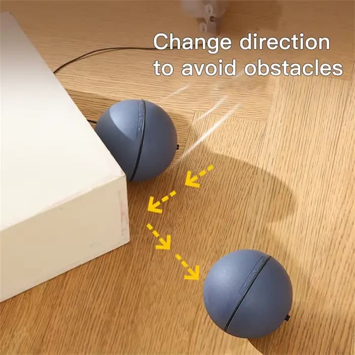 Balle jouet interactive pour chat «à piles » avec souris de suivi - Teaser roulant automatique pour toutes les races