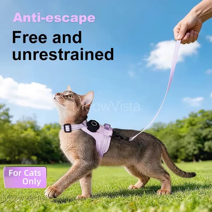 Harnais anti-évasion pour chat avec support AirTag