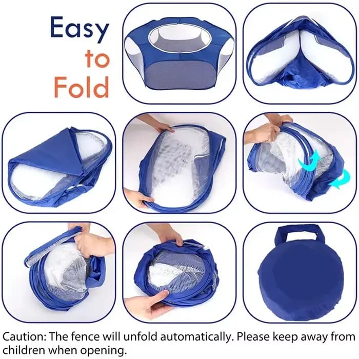 Petite Cage transparente Portable pour animaux de compagnie, tente pour chat et chien, parc pour animaux de compagnie, clôture de cour pliante ouverte pour chien, Hamster, lapin, cochon d'inde