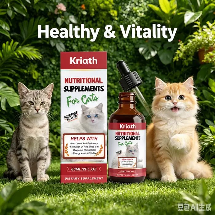 Complément Nutritionnel Liquide Kriath pour Chat : Booste l'Énergie
