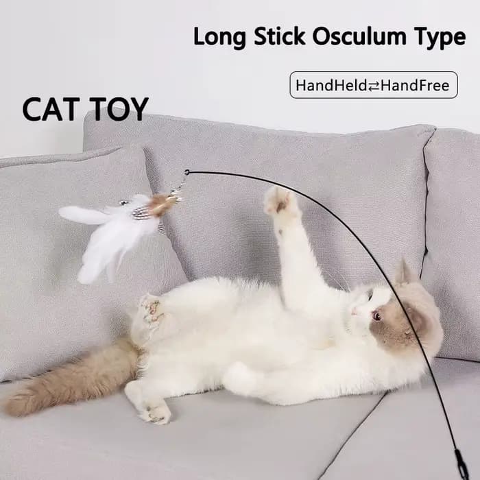 Jouet interactif pour chat en forme d'oiseau