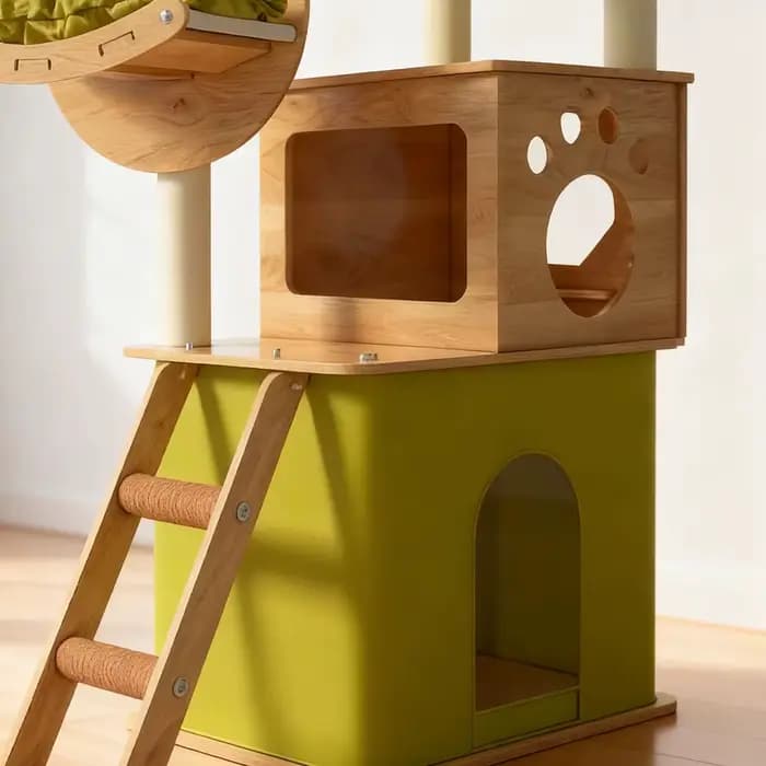 Arbre à chat en bois massif