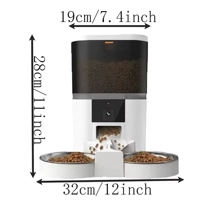 4L avec caméra HD mangeoire automatique pour animaux de compagnie distributeur automatique de nourriture pour chat et chien adapté à deux animaux de compagnie chat et chien alimentation à distance