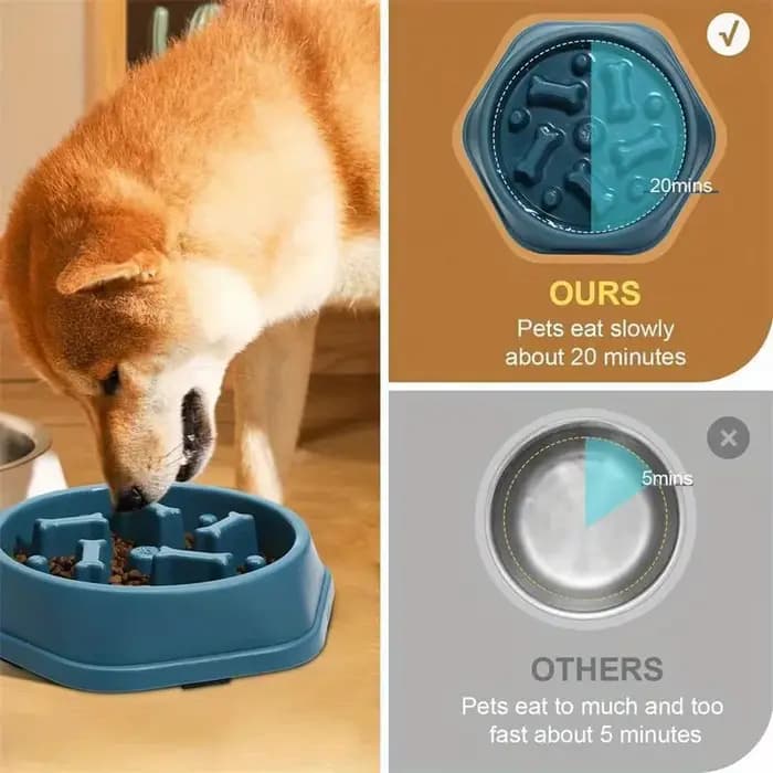 Bol à alimentation lente pour chien, anti-étouffement, accessoires pour animaux de compagnie, gamelle pour chien, alimentation saine, bol d'alimentation pour animaux