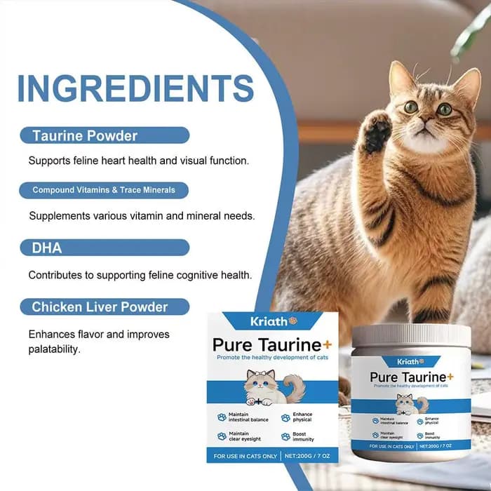 Poudre de taurine pour chats