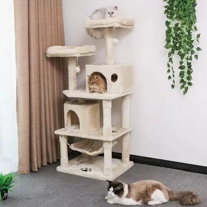 Grands arbres à chat, arbres à chat en flanelle
