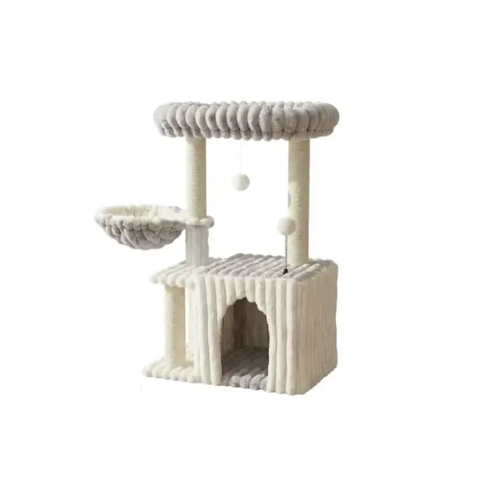 Arbre à chat multifonctionnel d'intérieur avec lit pour chat