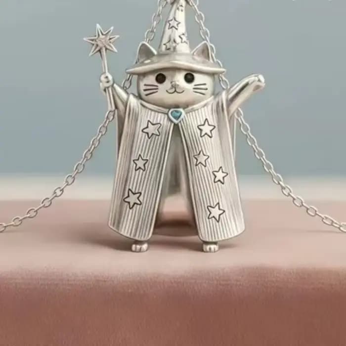 Collier chat mignon, pendentif