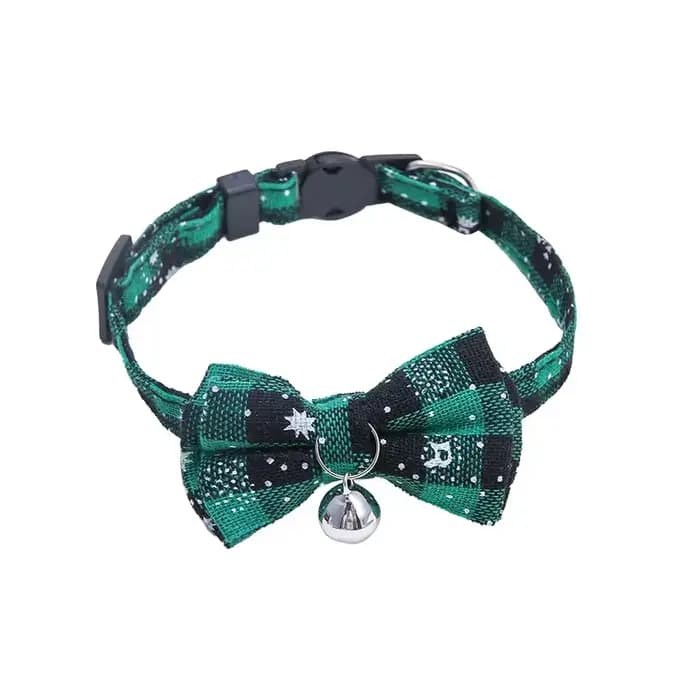Collier pour chat détachable avec nœud papillon mignon et cloche