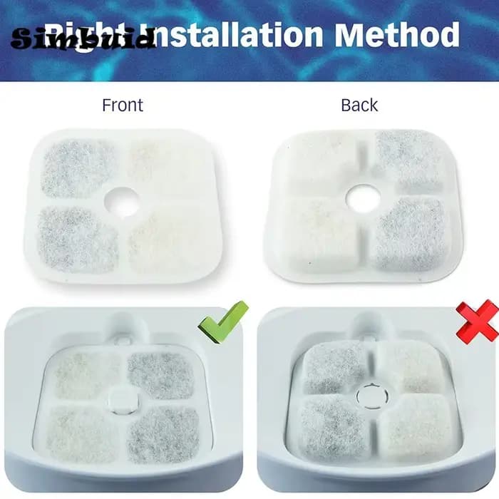 Ensemble de 6/12 filtres de remplacement pour fontaine d'eau pour animaux de compagnie
