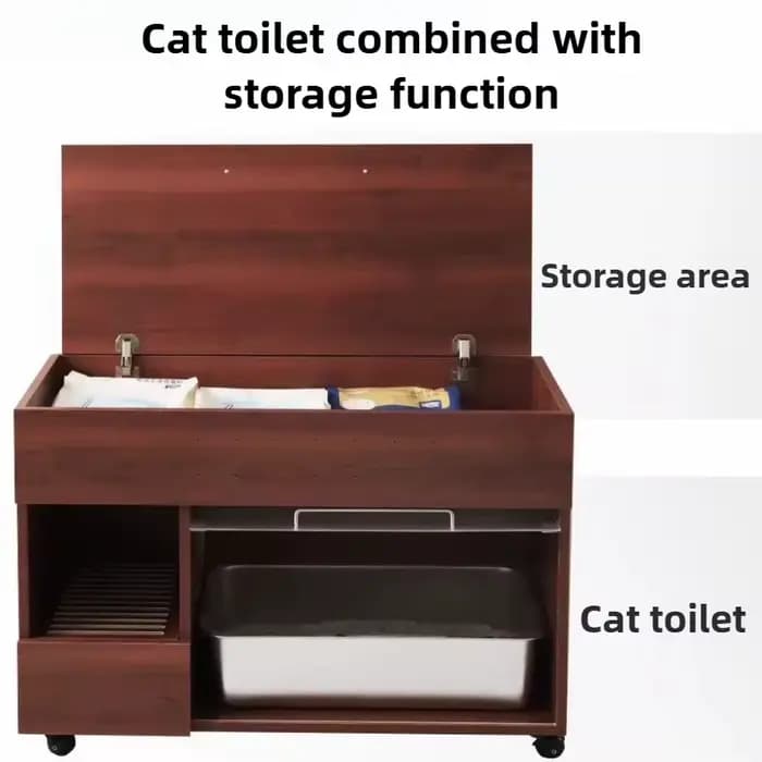 Boîte à litière intégrée pour chat
