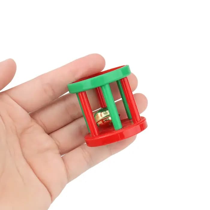 Jouets cylindriques en plastique pour animaux de compagnie avec petite cloche
