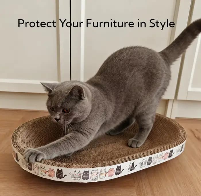 Grattoir à ongles pour chat en carton ondulé