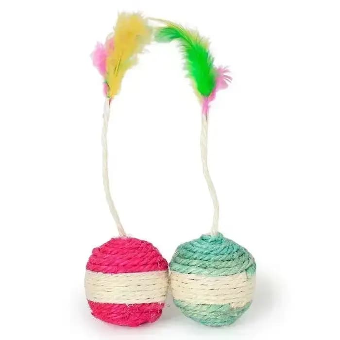 Jouet interactif d'entraînement de balle à gratter en Sisal pour chaton