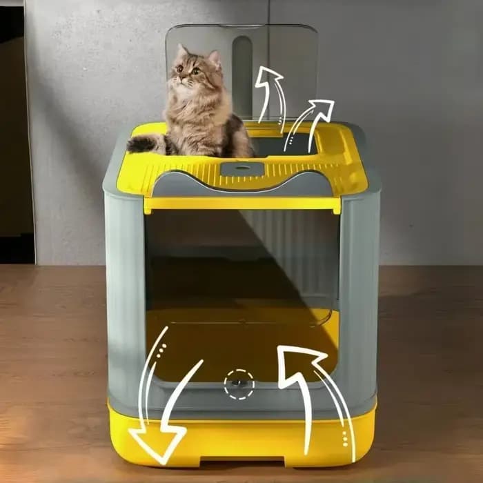 Bac à litière pour chat entièrement fermé