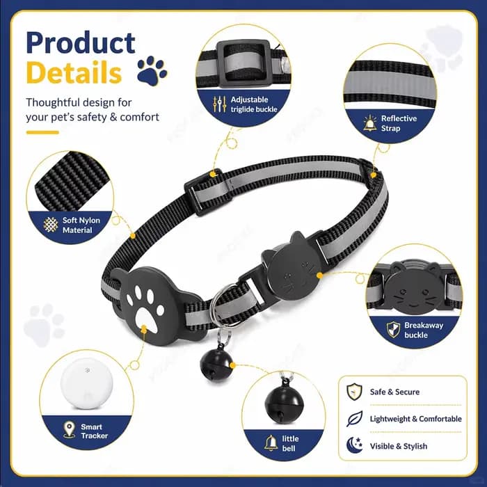 Collier GPS intelligent pour chat