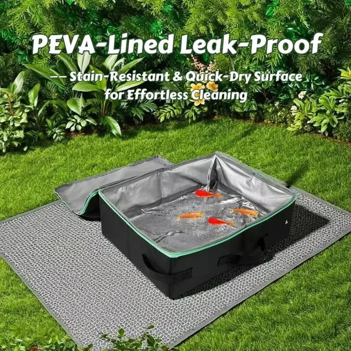 Bac à litière pliable portable pour chat – Toilettes de voyage étanches pour camping/supports