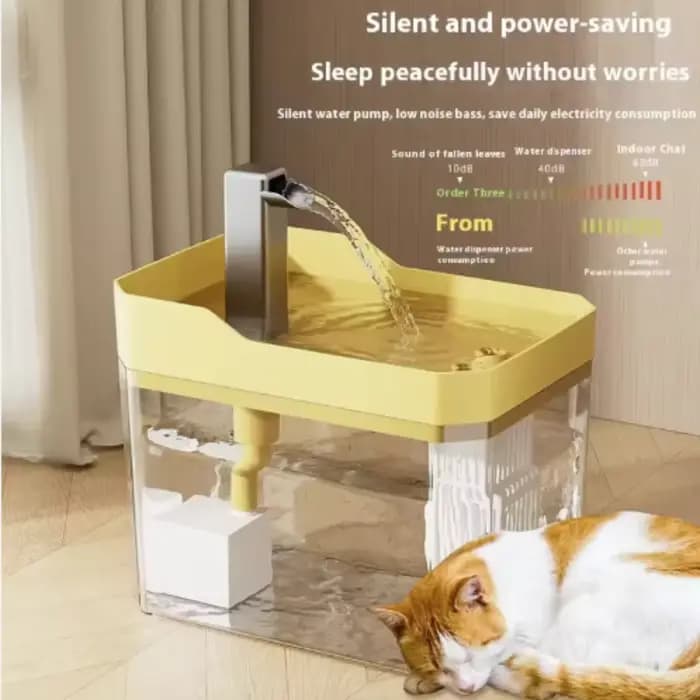 Fontaine à eau pour chat : Distributeur d'eau automatique pour animaux de compagnie avec filtres