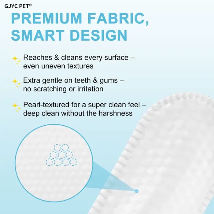 Lingettes nettoyantes pour dents de chat, jetables, double texture 3D, sans brossage, haleine fraîche, éliminateur de plaque et de tartre pour le soin dentaire des chats
