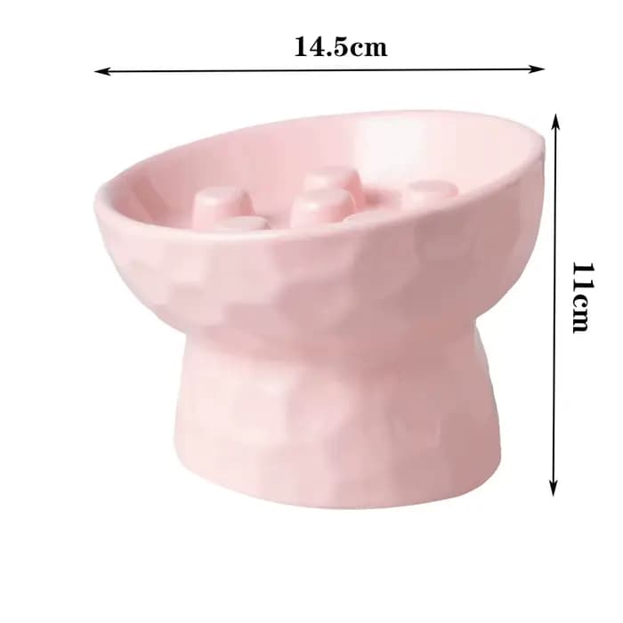 Bol en céramique pour chat, sur pieds hauts, anti-choc, à ouverture inclinée, protection du cou, pour animaux de compagnie, chiens et chats, 1 pièce