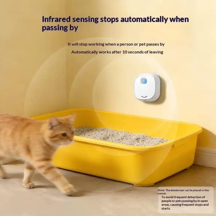 Litière pour chat avec purificateur d'air intelligent