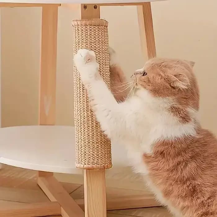 Tapis de grattage horizontal en sisal naturel pour chat