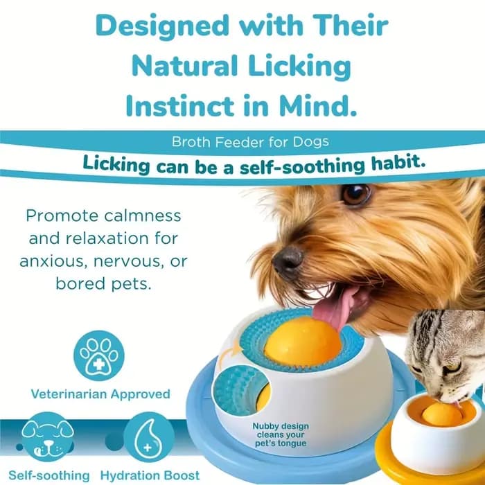 1 pièce - Assiette ludique pour lécher pour animaux de compagnie | Aliment humide au yaourt