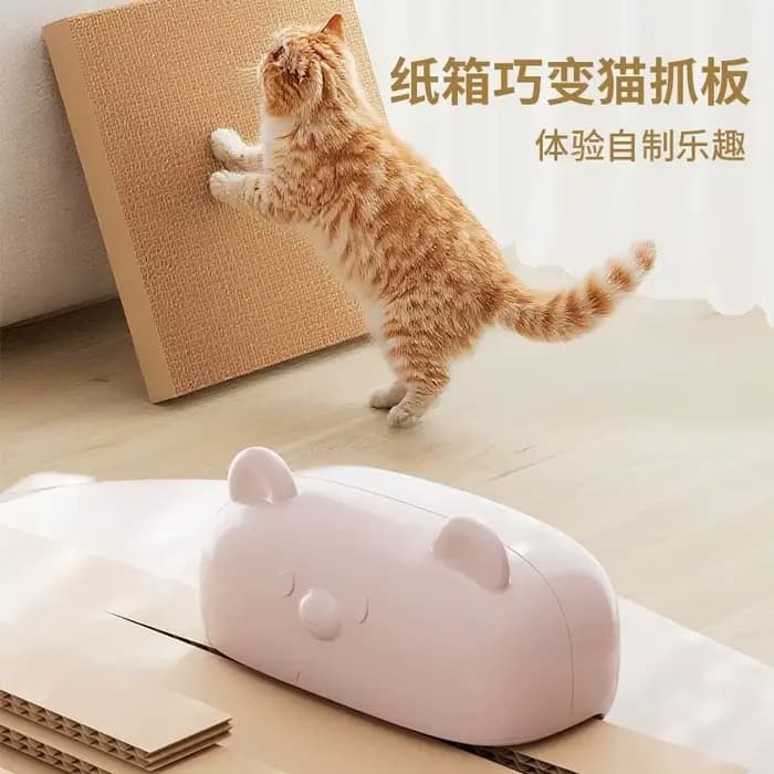 Planche à gratter pour chat en carton ondulé, outil magique DIY pour gratter, coupe-carton, jouet pour chat