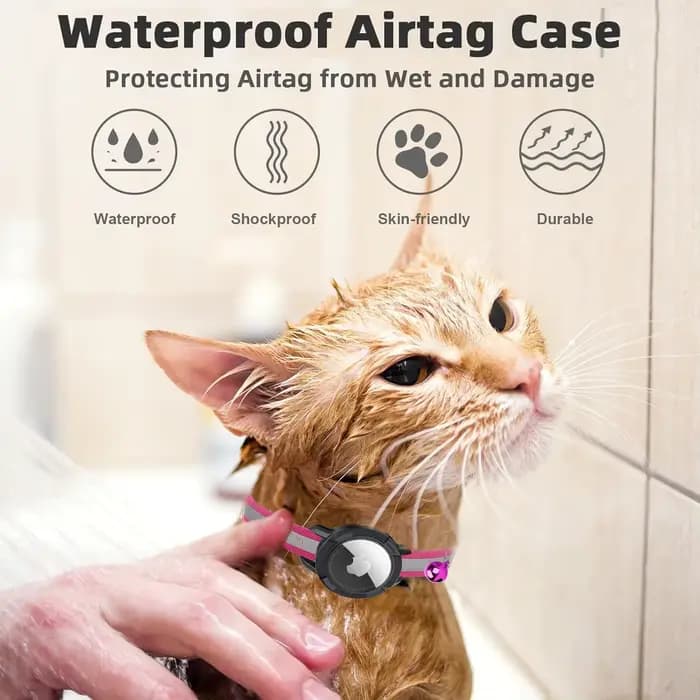 Collier de chat Airtag avec support d'étiquette d'air réglable