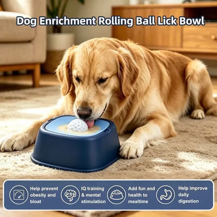 Gamelle à bille roulante anti-gonflement et antidérapante pour chiens et chats de petite et moyenne taille