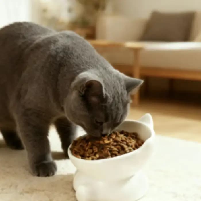 Bol en céramique mignon pour chat avec pieds surélevés