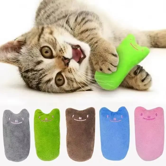 Jouet interactif en peluche à la catnip pour chats