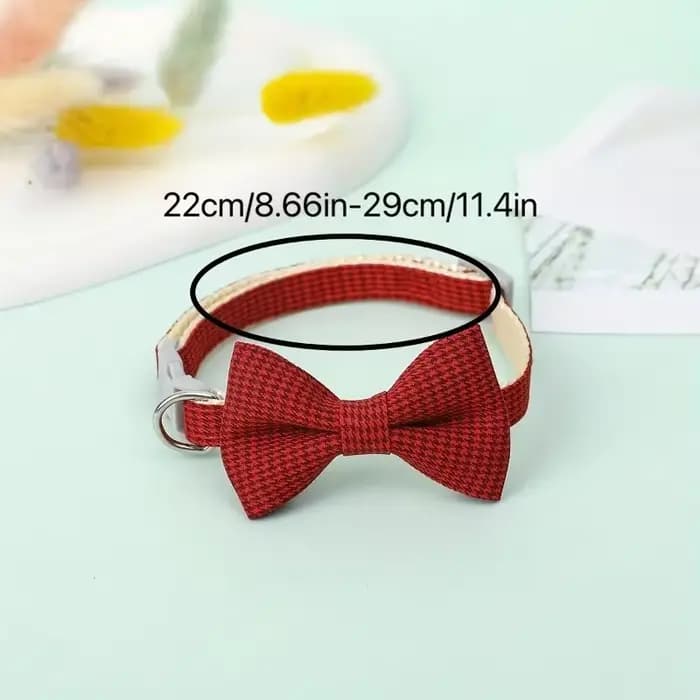 Collier pour chat mignon avec nœud papillon