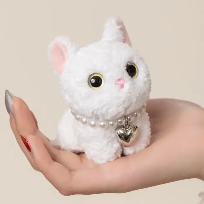 Peluche chat Kawaii de 8 cm, chat noir, chat siamois, chat calico, poupée chat, pendentif chat, porte-clés, jouet en peluche, cadeau d'anniversaire pour enfant