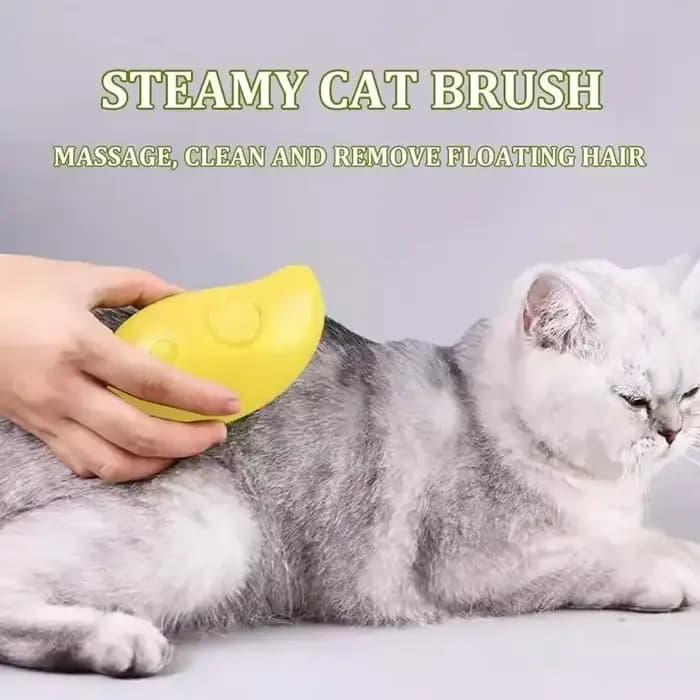 Brosse vapeur électrique 3-en-1 pour chat et chien