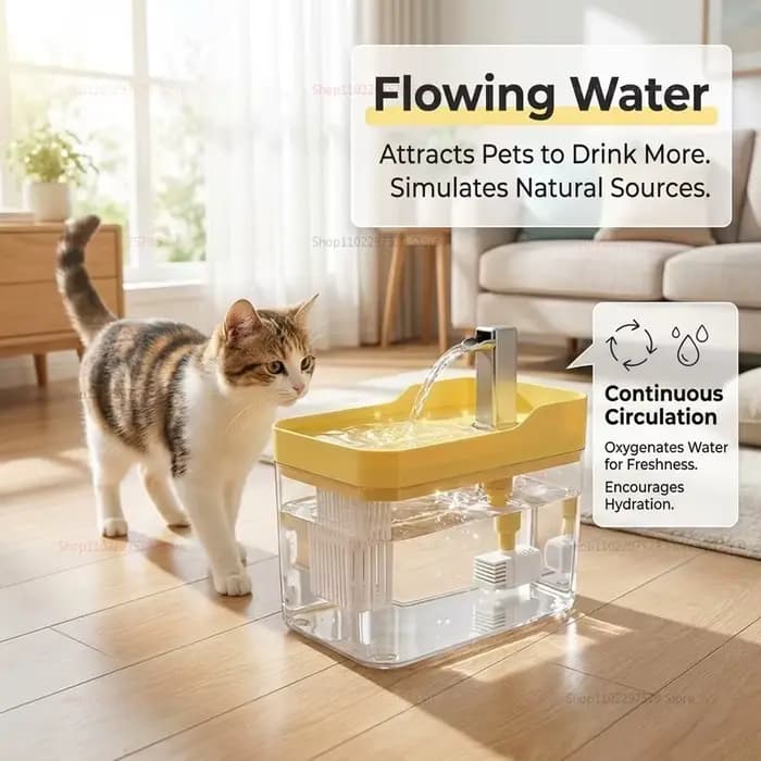 Fontaine à eau pour chat avec filtre automatique