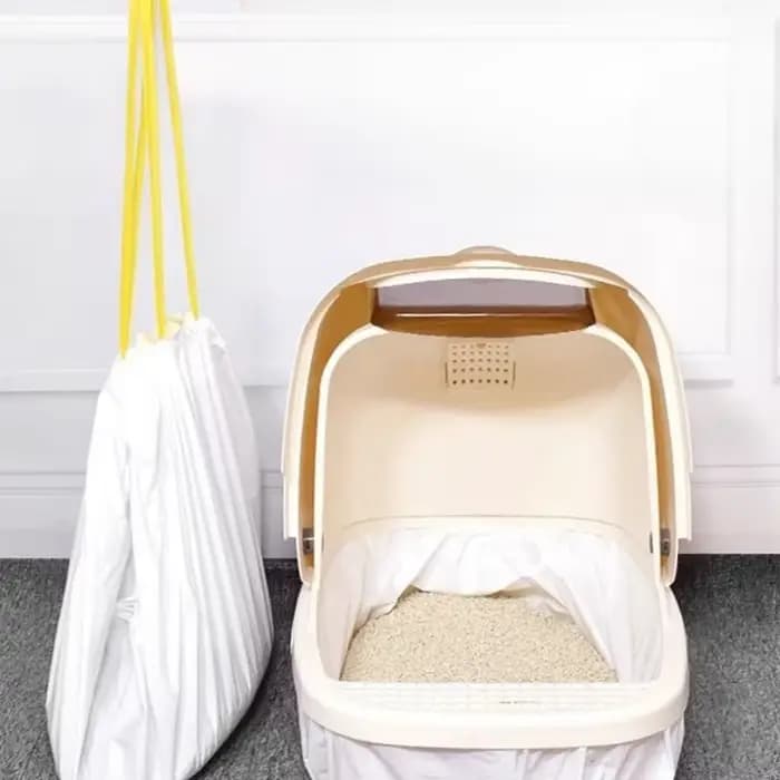 1/3/5 rouleaux de bac à litière pour chat doublé de cordon Ultra Durable bac