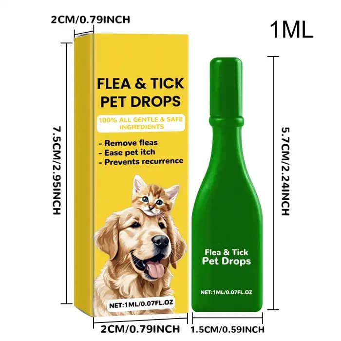 Gouttes anti-puces pour chats – Élimine les puces et les lentes