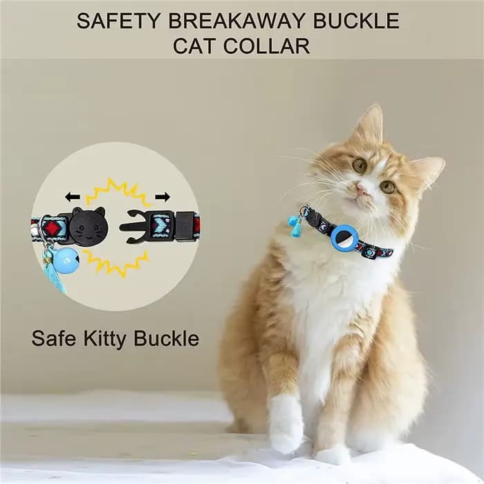 Collier pour chat détachable avec support GPS